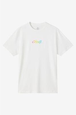 O'Neill s Script Upf T-Shirt in White, Size XL, Elastane/Polyester