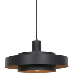 Pendelleuchte Hängelampe Deckenlampe Esszimmerlampe Metall Schwarz Gold H 165cm