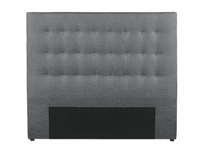 Vente-unique-Polster-Bettkopfteil - 180 cm - Stoff - Grau - Francesco