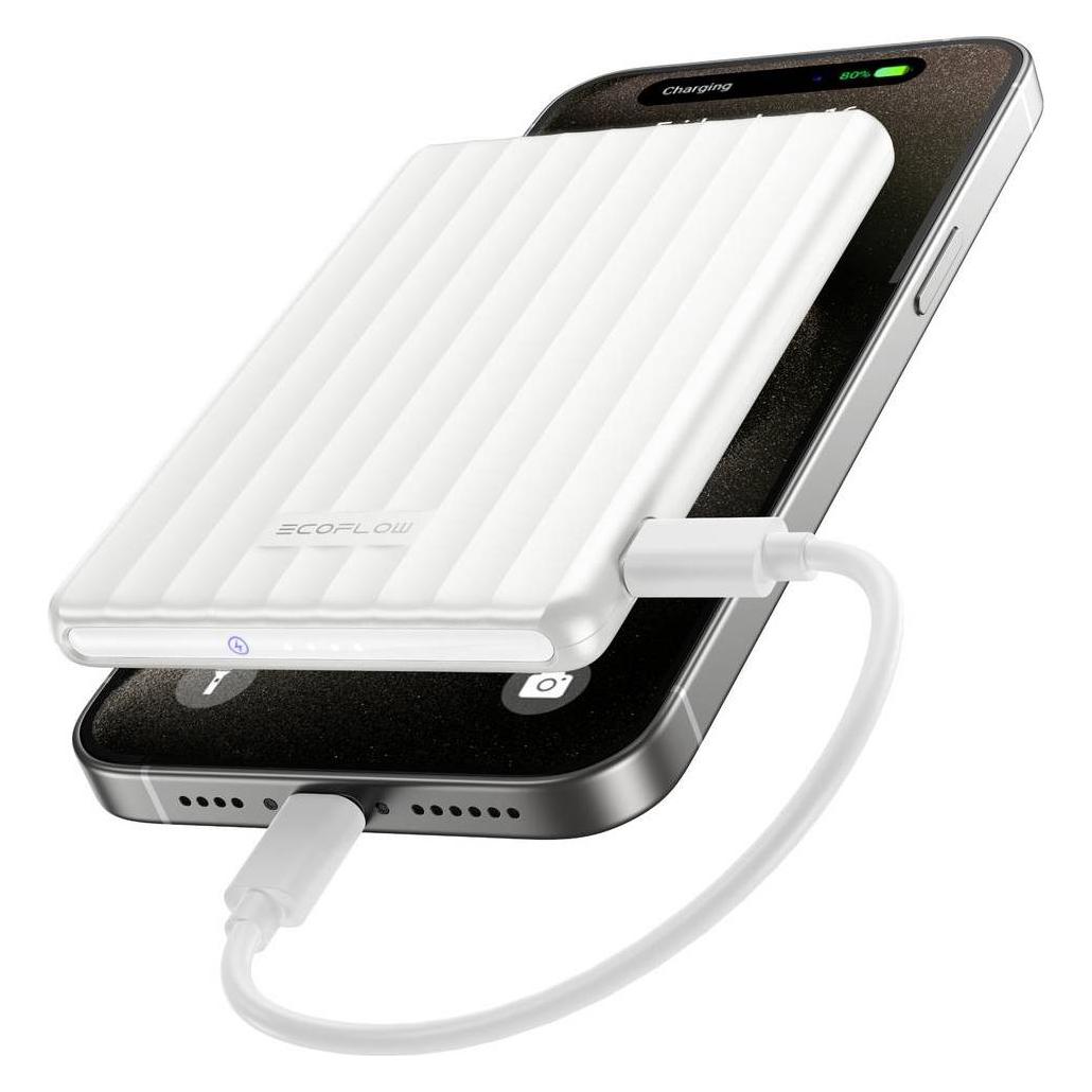EcoFlow RAPID Mag Powerbank white 5.000mAh (5000 mAh, 20 W) (EF-RAPIDQI1-5K-W-EU)
