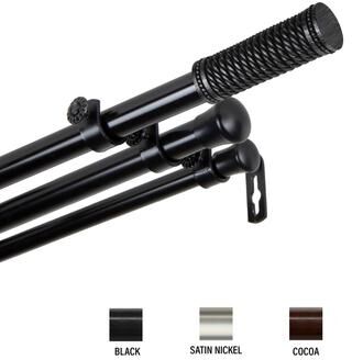 InStyleDesign Yarn Triple Curtain Rod 13/16 inch dia.