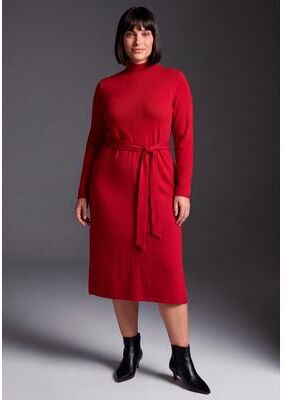 Plus Size Women's Ray Of Light Dress by Avenue in Vibrant Red (Size 14)