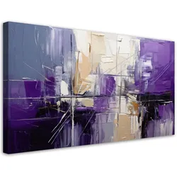 LEINWANDBILD Abstraktion Violett Minimalismus 120x60cm