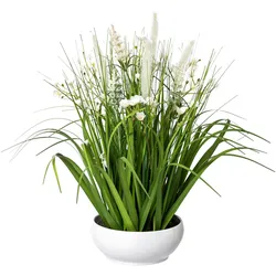 Kunstblume WIESENBLUMEN (H 46 cm) - weiß - H 46 cm