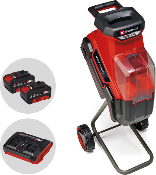 Einhell REDAXXO 36/25 - Broyeur à batterie 36V - avec bac de ramassage - 2x18V/4Ah
