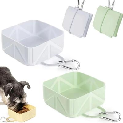 Inspired Living LockSafe Collapsible Dog Bowl Collapsible Dog Bowl For Travel, Hiking & Daily Walks gray