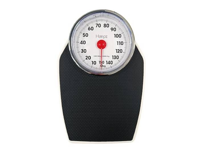 Haepi Pèse Personne Mécanique Aiguille Rouge avec Grand Plateau\, 150 kg Balance pèse-personne mécanique fiable\, design rétro antidérapant\, grand affichage facile à lire pour salle de bain.