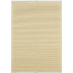 Ondeco Wabenplissee verspannt Klemmträger ohne Bohren Klemmfix  Blickdicht Sonnen-Schallschutz Farbe: Cream, Größe: 80x130 cm