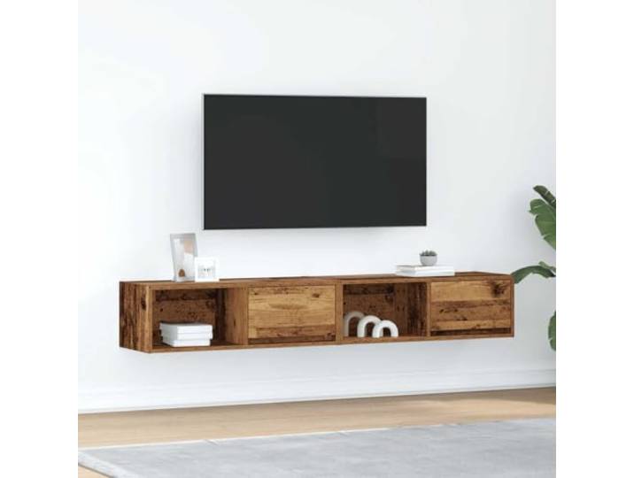 HEFZGDB TV-Schränke 2 STK. Altholz-Optik 80x31x25,5 cm Holzwerkstoff Wandboard Sideboard Stauraum Möbel Aufbewahrung