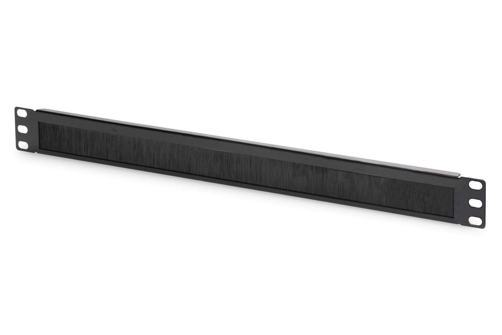 Digitus Kabelbürstenleiste 1HE Bürstenöffnung 27x423 mm RAL 9005 schwarz (DN-97661)