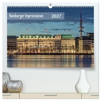 Hamburger Impressionen 2027 (hochwertiger Premium Wandkalender 2027 DIN A2 quer), Kunstdruck in Hochglanz