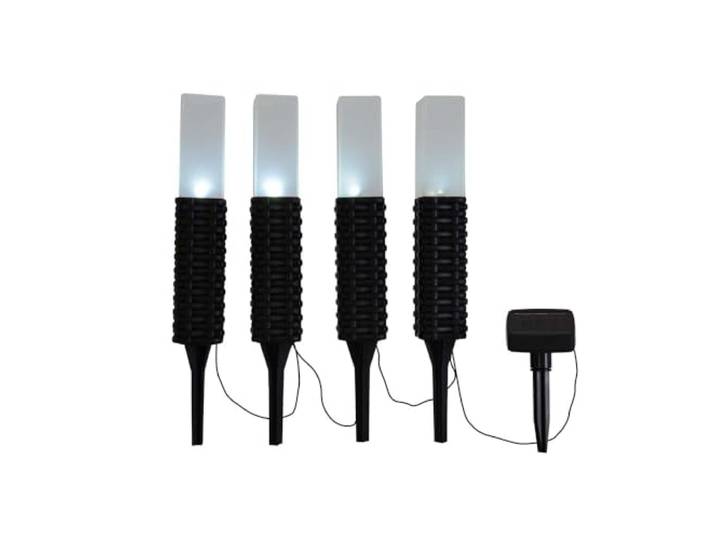 Solarlampe Außenleuchte Gartenlampe LED Erdspieß Terrassenlampe schwarz 4er Set