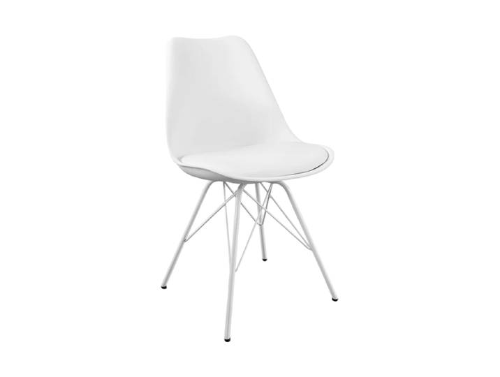 Design Esszimmerstuhl „Scandinavia“ Leder All White Invicta Interiors