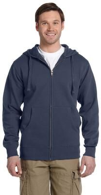 econscious EC5650 Heritage Full-Zip Hooded Sweatshirt in Pacific size 2XL