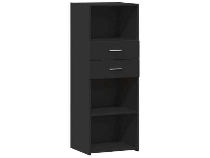 GFMGUEMV Highboard Schwarz 45x42,5x124 cm Holzwerkstoff Stabiler Holzwerkstoff, glatte Oberfläche, viel Stauraum, pflegeleicht, minimalistisch