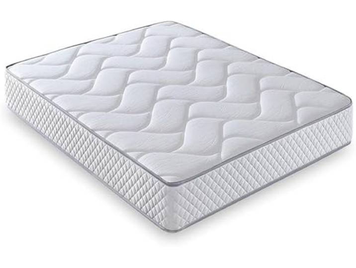 LUXIABED Visco Taschenfederkernmatratze, 90 x 190 cm, doppelseitig differenziert, Komfort + mittlere Festigkeit, hygienisch und atmungsaktiv, Einzelbett, weiß, Modell Genius, Höhe 26 cm