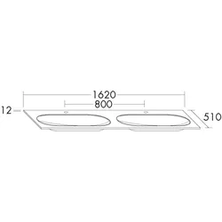 Burgbad Glas-Waschtisch Glas Matt variabel Schilf Matt, GWBB162A0067 GWBB162A0067