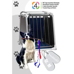 4pets Dog Box ECO 2 M Black Hunde-Transportbox bis 30 kg