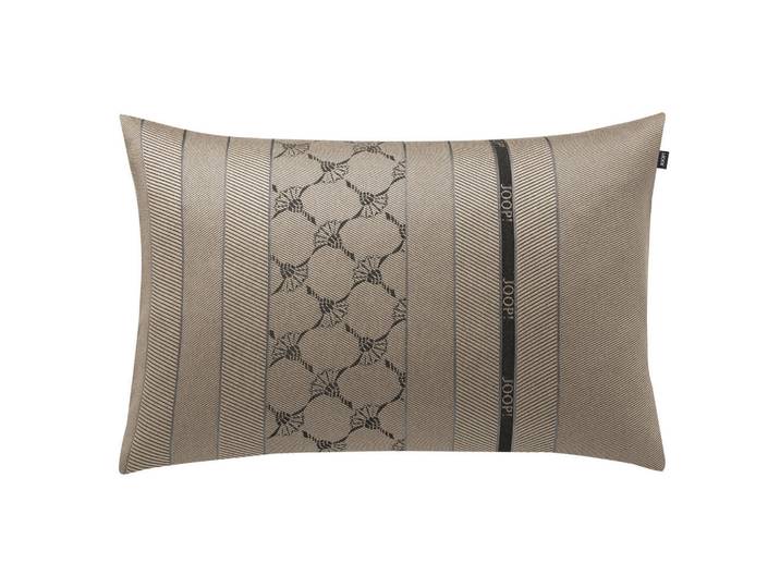 Joop! Kissenbezug, Dunkelgrau, Cappuccino, Textil, Graphik, 40x60 cm, hochwertige Qualität, Heimtextilien, Wohntextilien, Kissenbezug