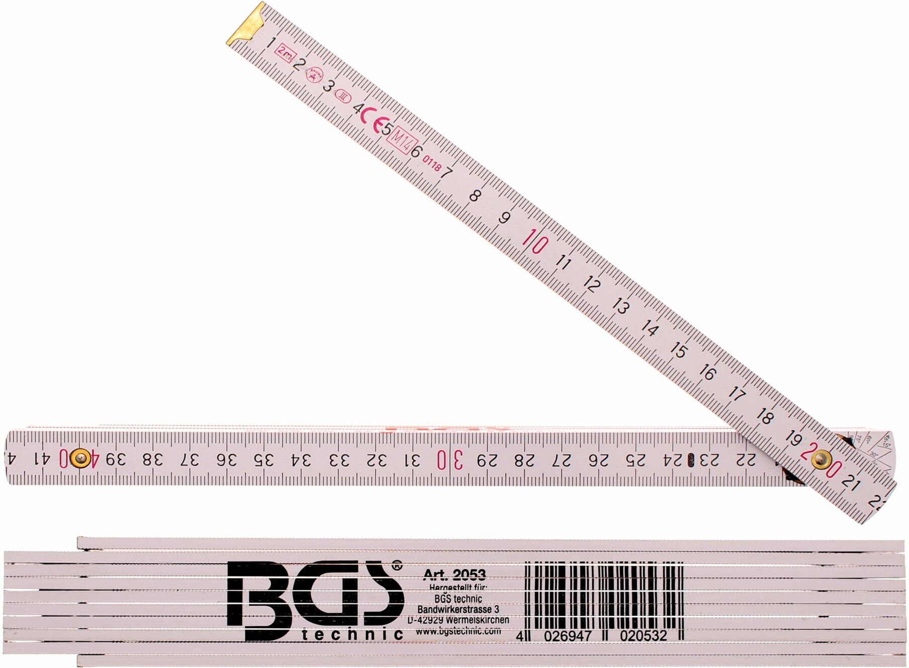 BGS Holz-Gliedermaßstab 2 m ; BGS technic (2053)
