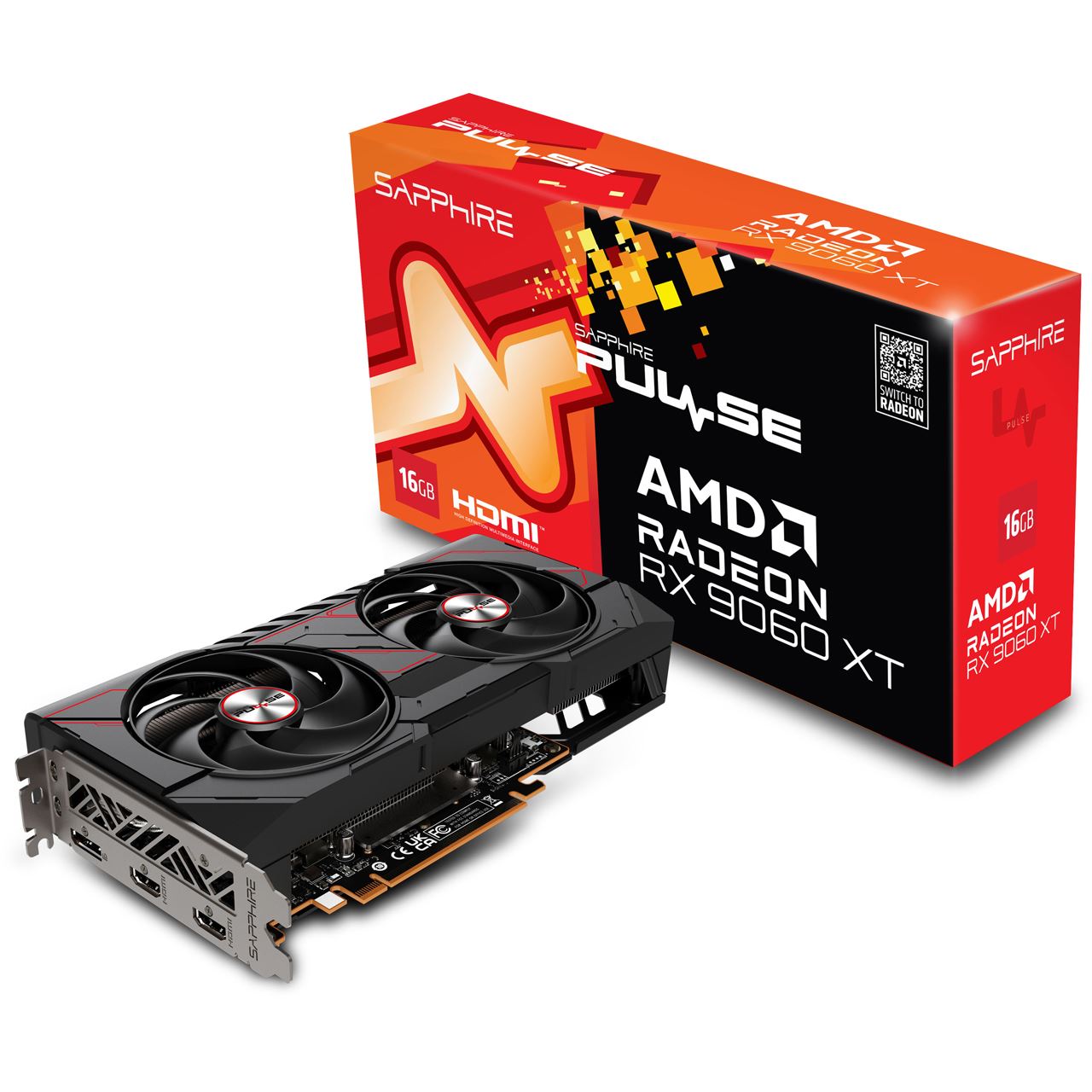 16GB Sapphire Radeon RX 9060 XT Pulse Aktiv PCIe 5.0 x16 (Retail)