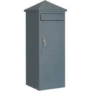 SafePost Briefkasten 900507 ScanPro 110PZ, anthrazit, Standbriefkasten aus Stahl, 39 x 105 x 39 cm