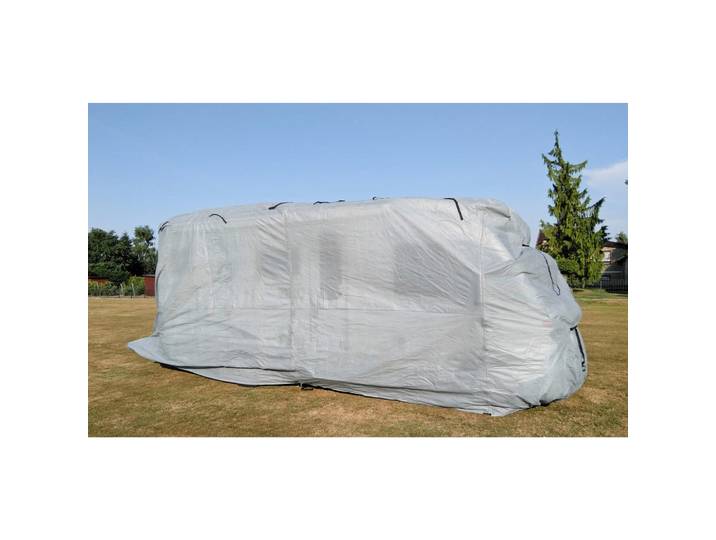Abdeckplane, Grau, Kunststoff, 235x275x610 cm, mehrfach verwendbar, witterungsbeständig, für Wohnwagen geeignet, wasserdicht, Freizeit & Co, Heimwerken, Autozubehör