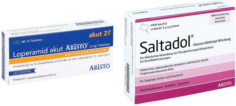 Loperamid akut und Saltadol Elektrolyt Lösung 1Pck