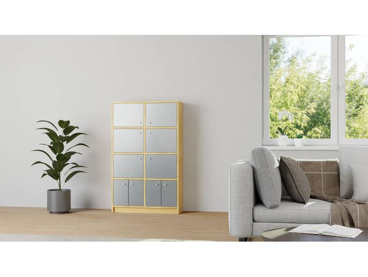 Vitrine aus Massivholz Buche Natur geölt