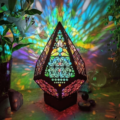 HomeDecorAndMore LLC Geometric Bohemian Decor Star Projector Lamp Geometric Bohemian Decor Star Projector Lamp