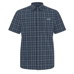 Jack Wolfskin Herren Norbo Kurzarmhemd - XL - CHECK midnight sky