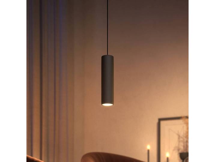 Philips Hue Perifo LED-Pendel Erweiterung, schwarz Perifo, dimmbar, schwarz, für Wohn- / Esszimmer, Metall, Modern