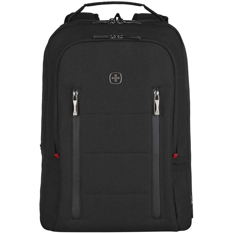 Wenger City Traveler, Carry-On 16 Laptop Backpack w/ 12 Tablet Pocket, Black