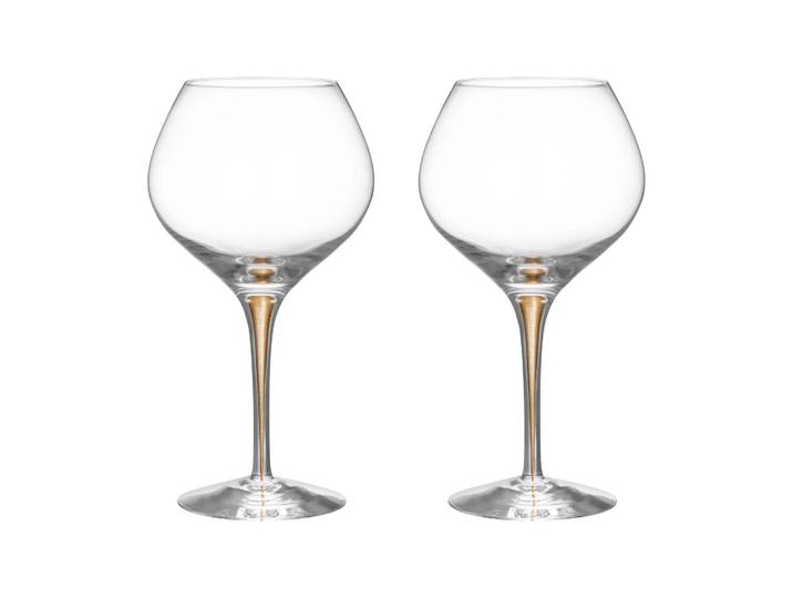 Orrefors Intermezzo Bouquet verres à vin 70 cl lot de 2 Or