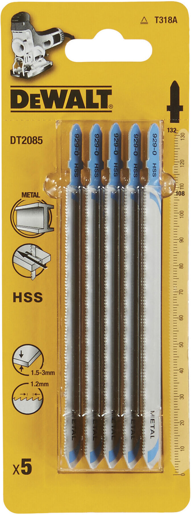DEWALT Stichsägeblatt HSS Metall< 3 mmk DT2085-QZ)
