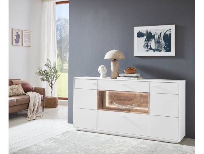 Sideboard Coruna Weiß Dekor