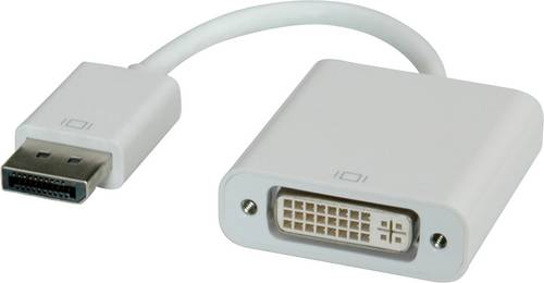 Roline DisplayPort / DVI Adapterkabel DisplayPort Stecker, DVI-D 24+1pol. Buchse 0.15 m Grau 12.03.3133 DisplayPort-Kabel