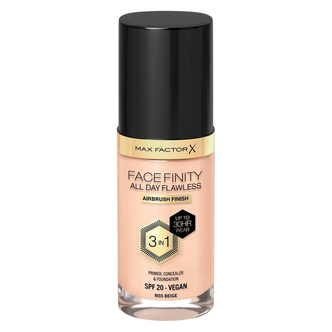 Max Factor Facefin All Day Flaw Make Up No 55 (N55 Beige) (3616303999469)