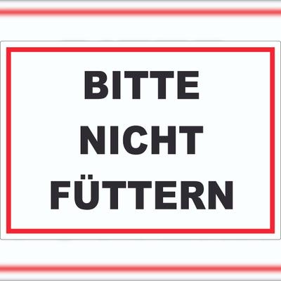 HB-Druck Bitte nicht füttern, Füttern verboten Aufkleber A3 (297x420mm)