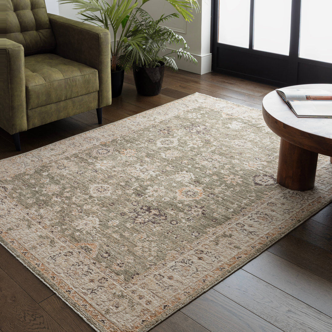 Langley Street Madeleine Vintage Green Area Rug Green Rectangle 160 x 240 cm