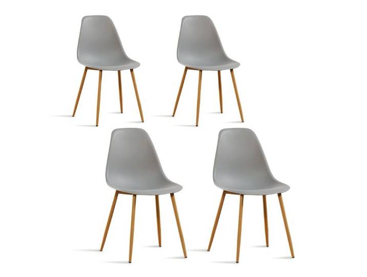 Lot de 4 chaises scandinaves grises - Ela - DESIGNETSAMAISON