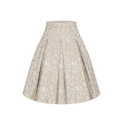 Dirndl NÜBLER "Trachtenrock Perla", Damen, Gr. 40, EURO, beige, Obermaterial: 100% Polyester PES., Kleider