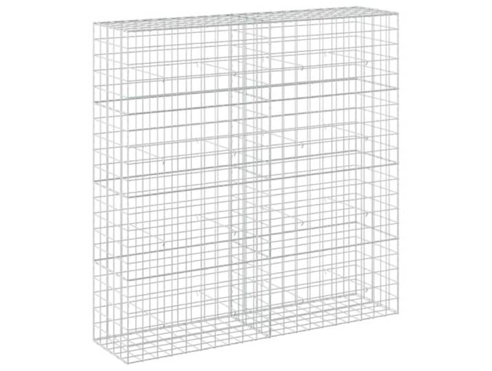 Verzinkter Stahl, 200 x 50 x 200 cm, Draht, 5 mm, Maschenweite 10 x 10 cm Verzinkter Stahl, 5 mm Draht, Maschen 10 x 10 cm, Haken- und Clip-System, für den Außenbereich