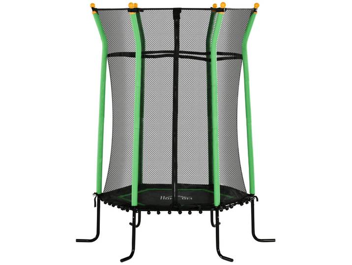Homcom Kindertrampolin Stahl Kunststoff Grün, Metall, 111x122 cm, Freizeit & Co, Gartenspielzeug