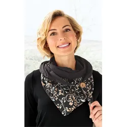 Baumwoll-Shirt in Druck schwarz in Größe 40/42 von DW-Shop, Schwarz, 40/42