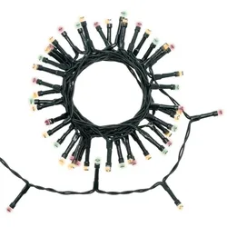 WellHome - 192 LED-Lichterkette (Rot, Grün und Warmweiß) mit 8 Funktionen und Timer - 1,4 Meter