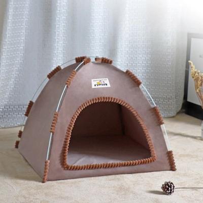 Uplifted Finds Alpine Explorer Foldable Pet Tent warm Chestnut Brown s