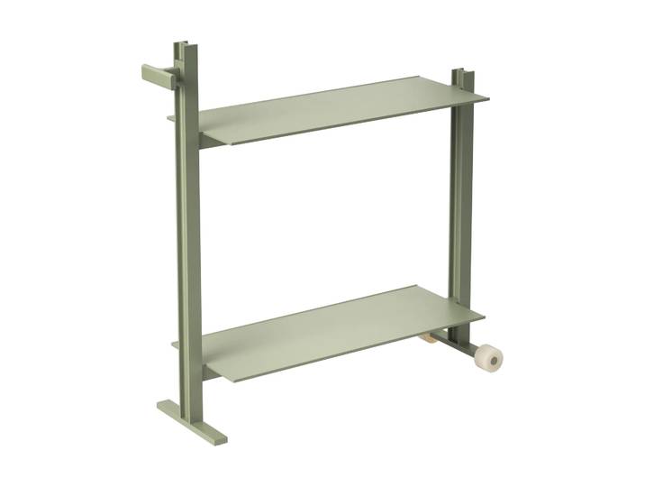 Museum Museum Trolley Servierwagen Grün, 74,5x77,5x24 cm