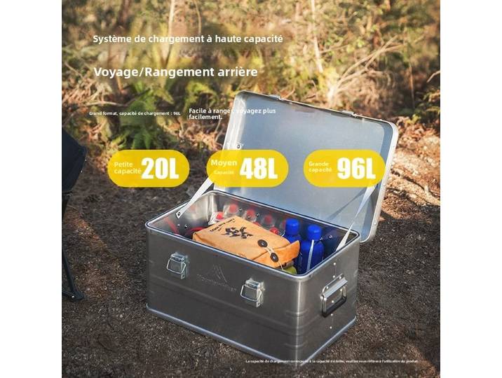 MOUNTAINHIKER 20L 30 48L 50L 80L 96L Camping pique-nique boîte de voyage accessoires sac de rangement randonnée alliage d'aluminium boîte de grande capacité