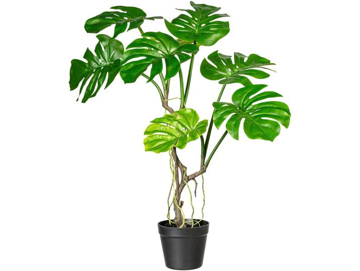 Kunstpflanze CREATIV GREEN Philodendron , grün, H:75cm, Kunststoff, Kunstpflanzen, Kunstpflanze, mit Luftwurzeln